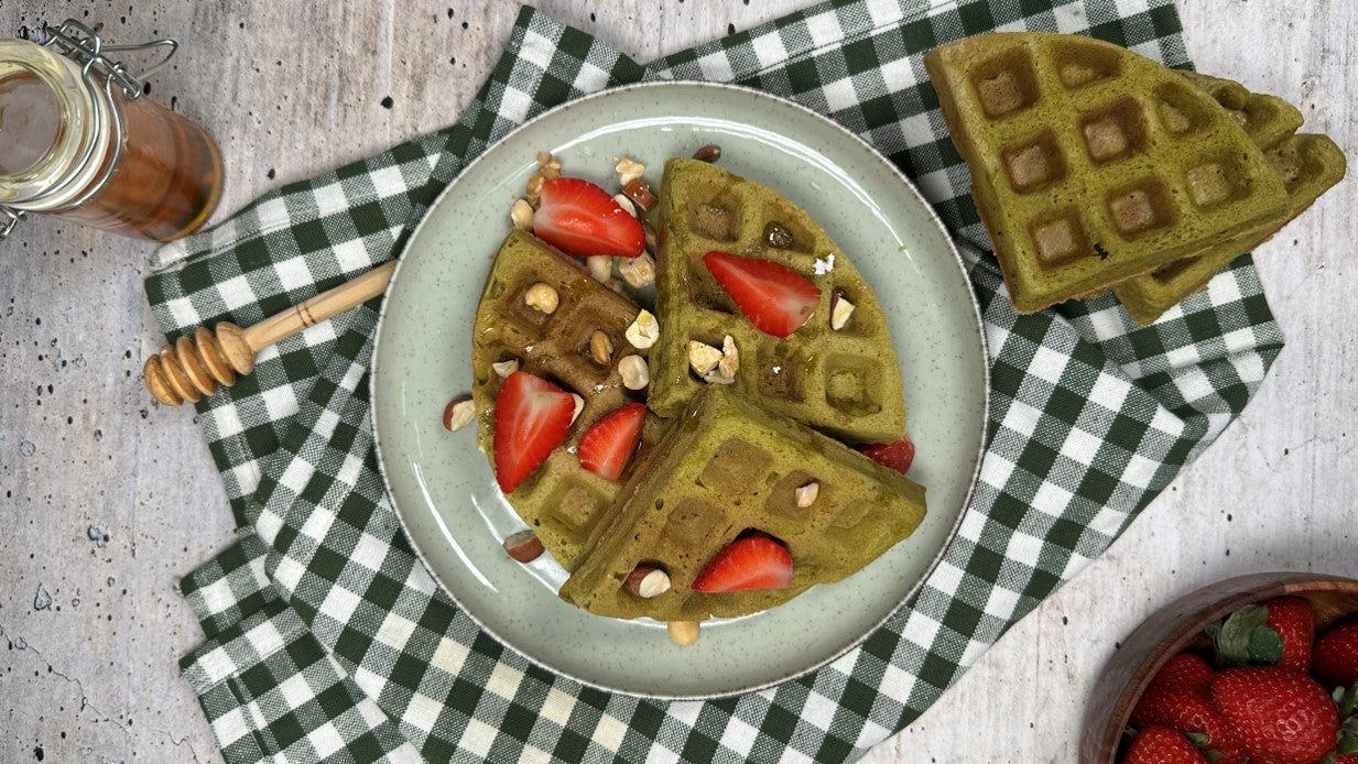 Waffles de Matcha