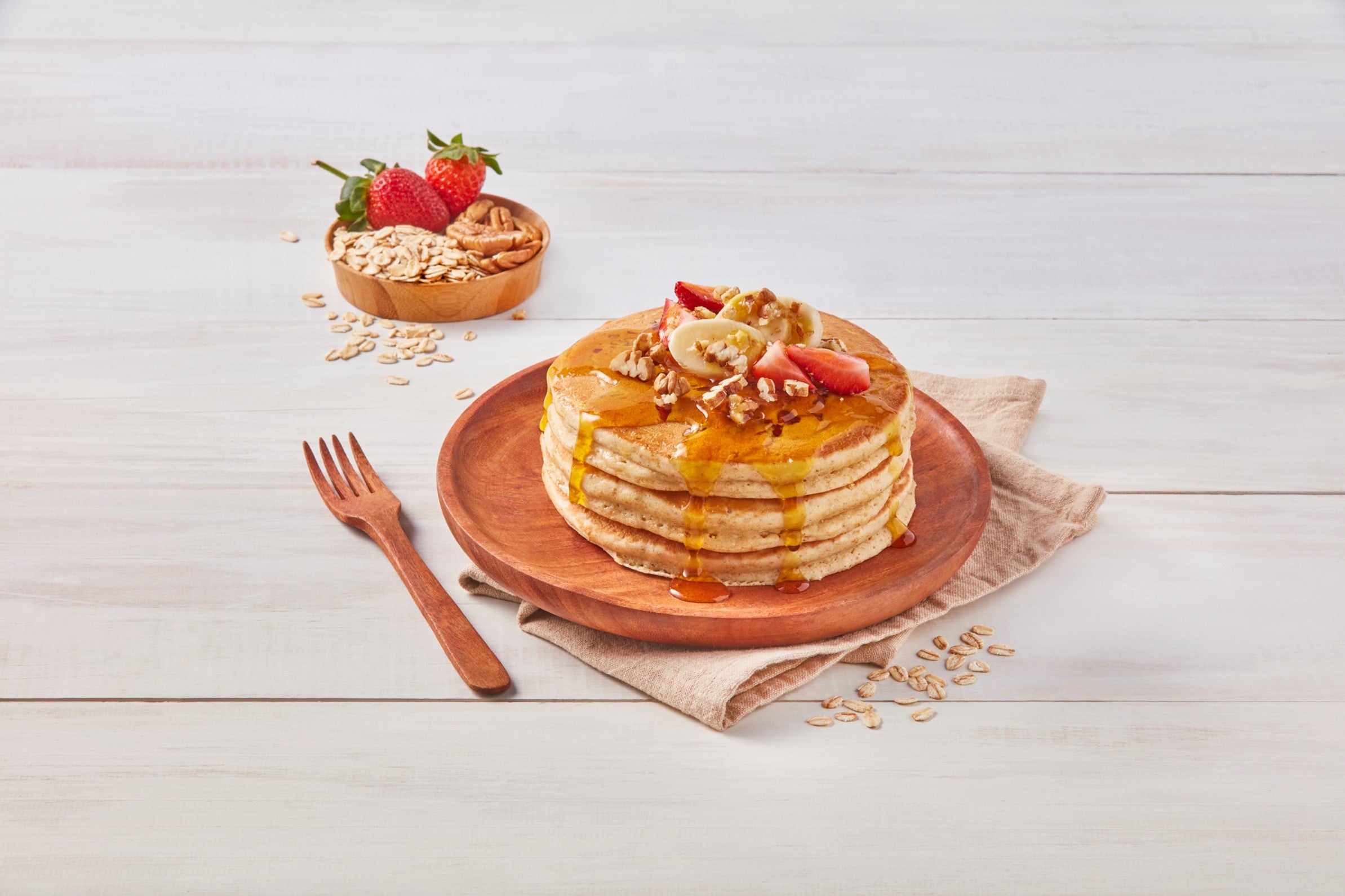 Hot cakes de quínoa y nuez