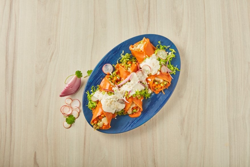 Enchiladas con vegetales