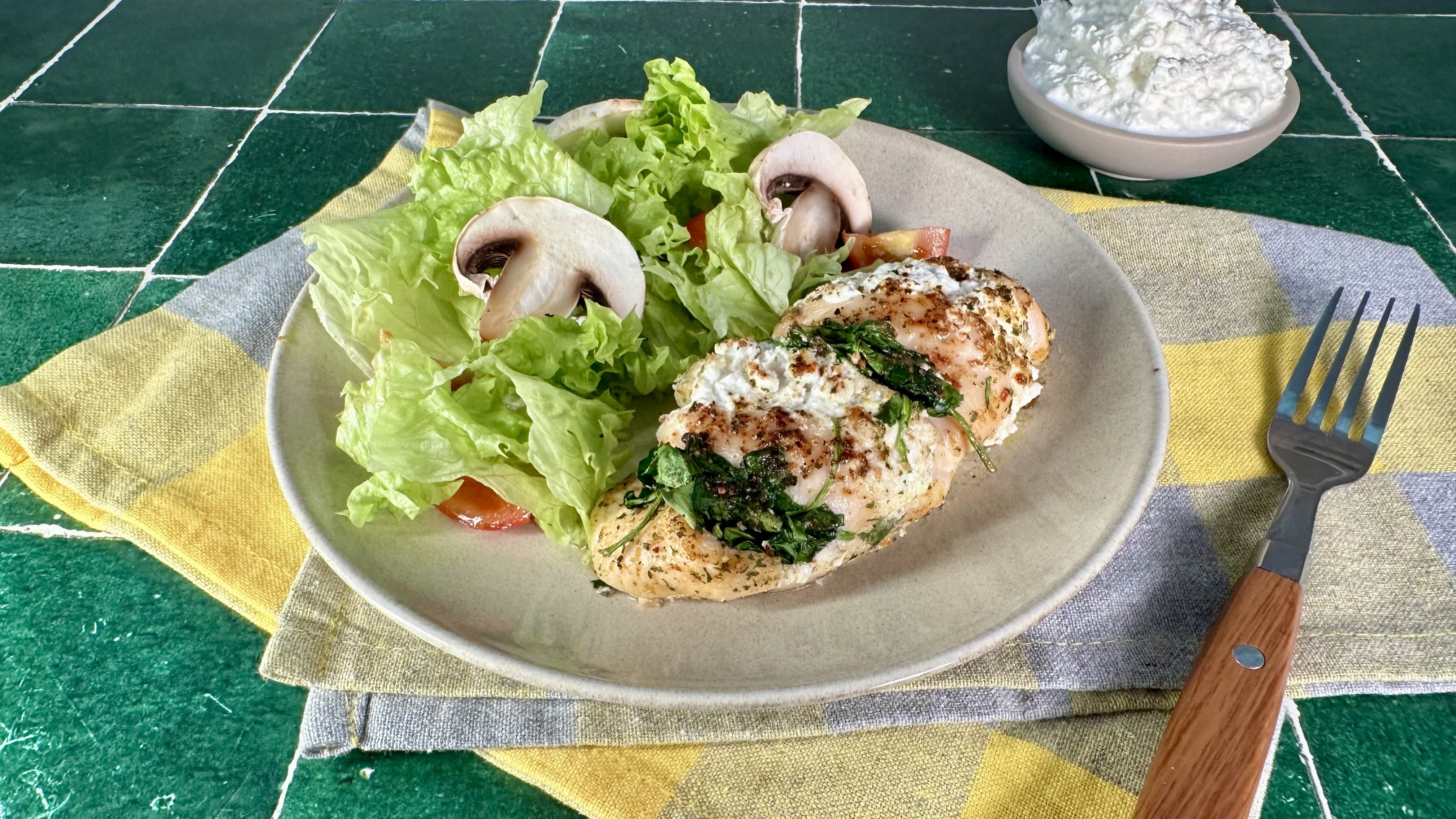 Abanico de Pollo con Requesón