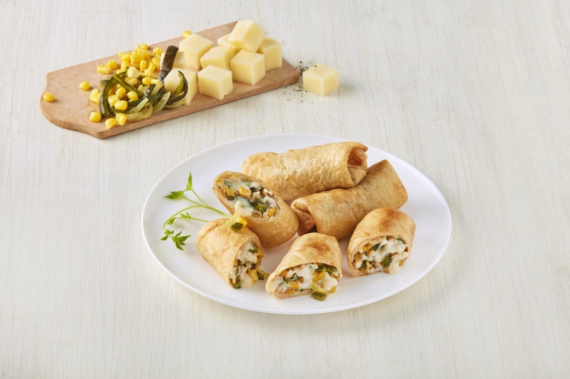 Chimichangas de rajas con crema