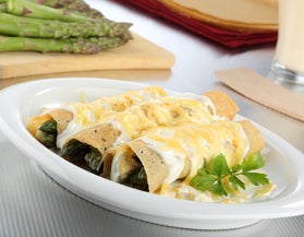 Crepas de huevo duro y espárragos Crepas de huevo duro y espárragos