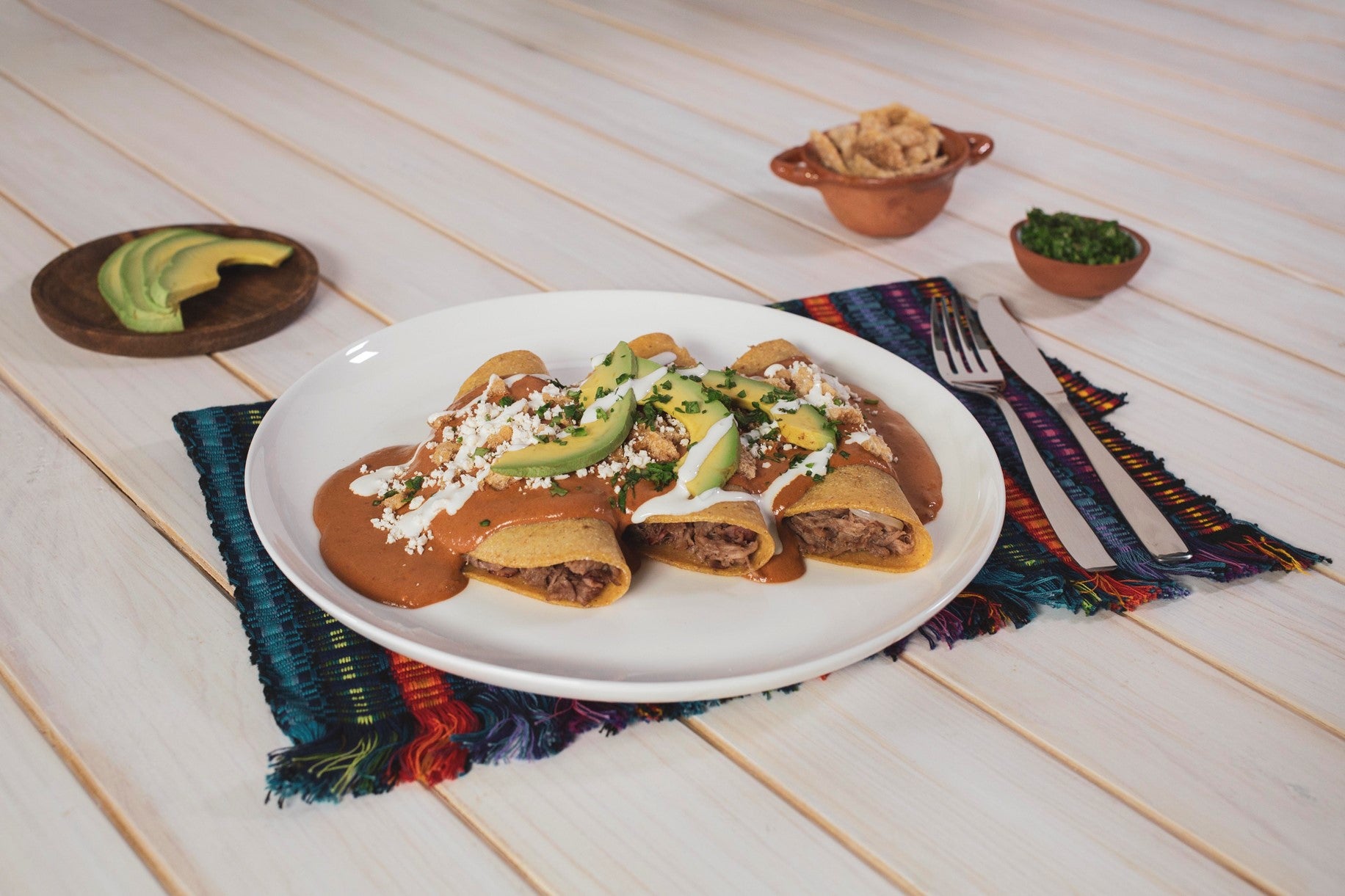 Enfrijoladas rancheras
