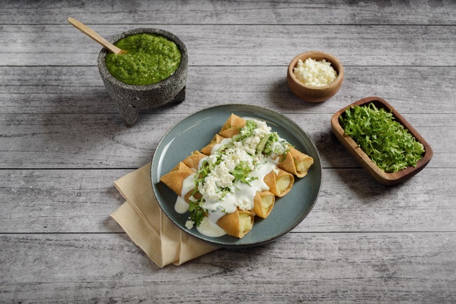 Tacos Dorados en Freidora de Aire