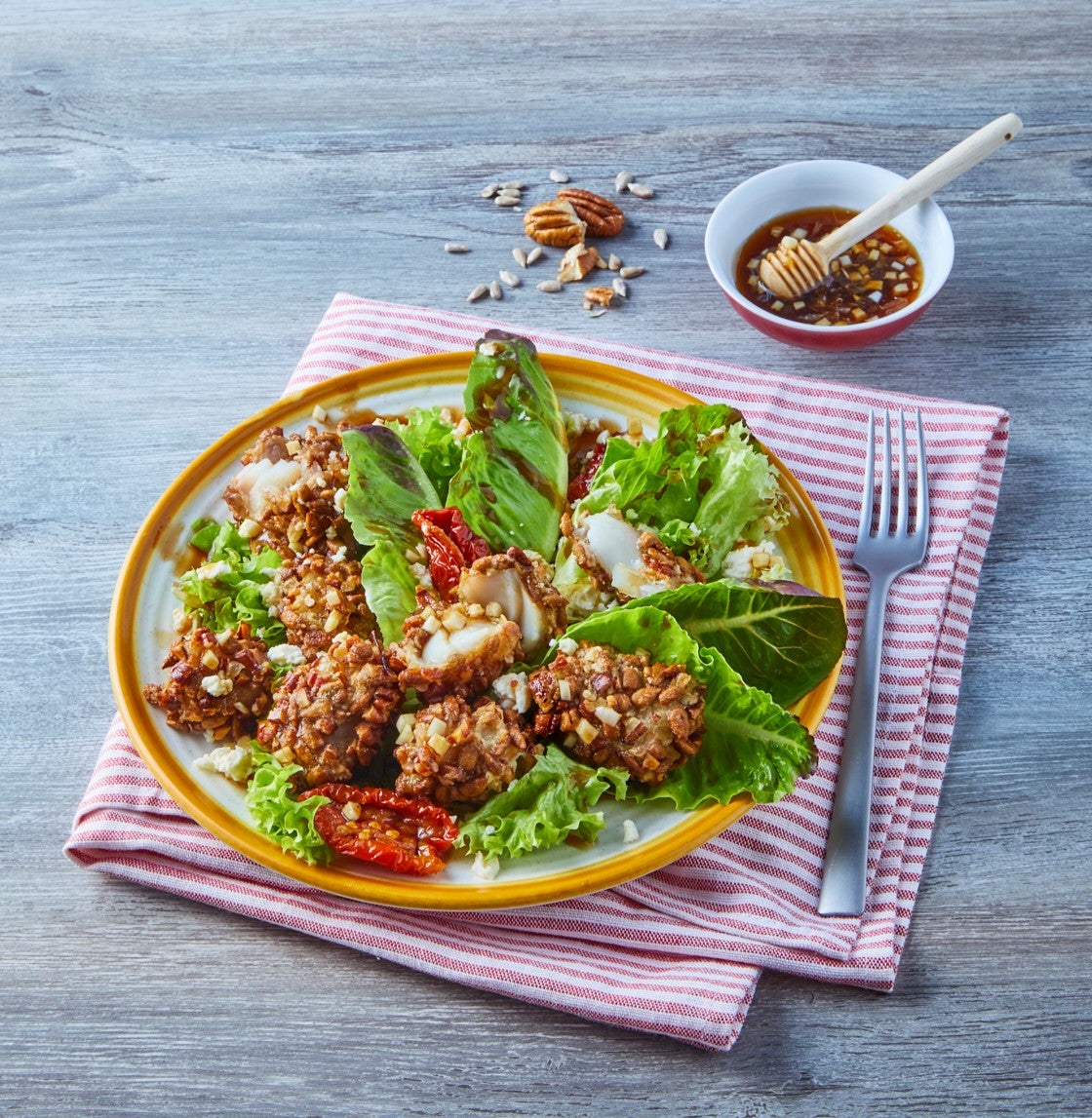 Ensalada con vinagreta de ajo y miel