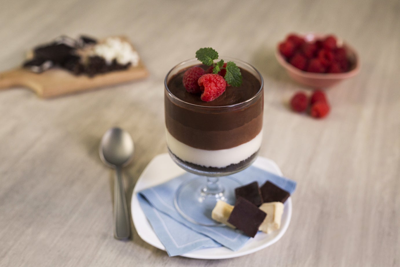 Mousse de Tres Chocolates