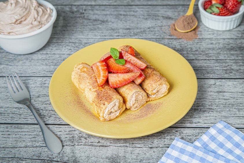 Pan Francés con Chocolate y Frutas
