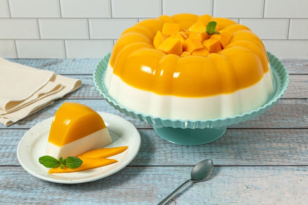 Gelatina de Mango con Crema Recetas Nestlé