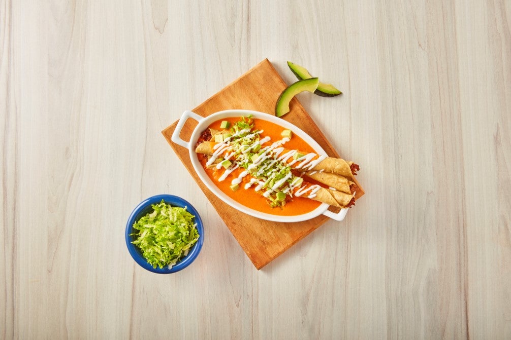 Tacos dorados ahogados