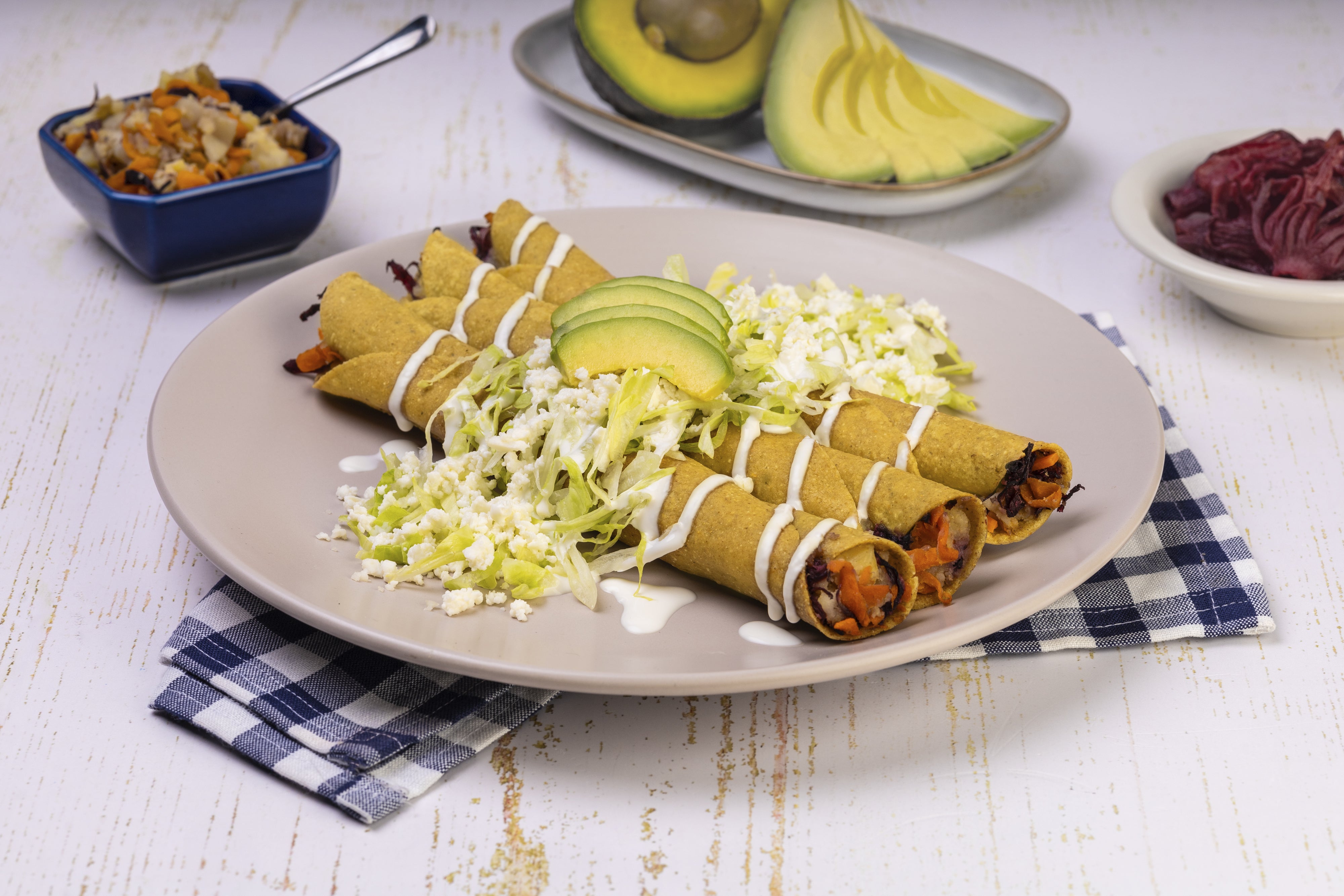 Flautas de Papa y Jamaica