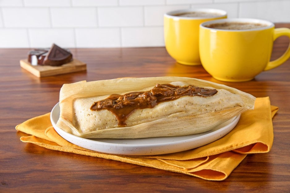 TAMAL de ARRACHERA preparado con Chocolate ABUELITA®