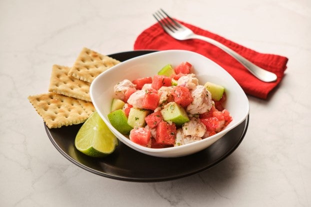 CEVICHE de PESCADO con MANZANA VERDE