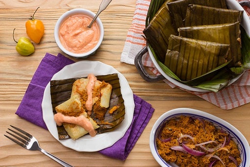 Tamales de cochinita deslactosados