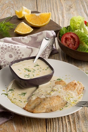 Pescado en salsa de naranja