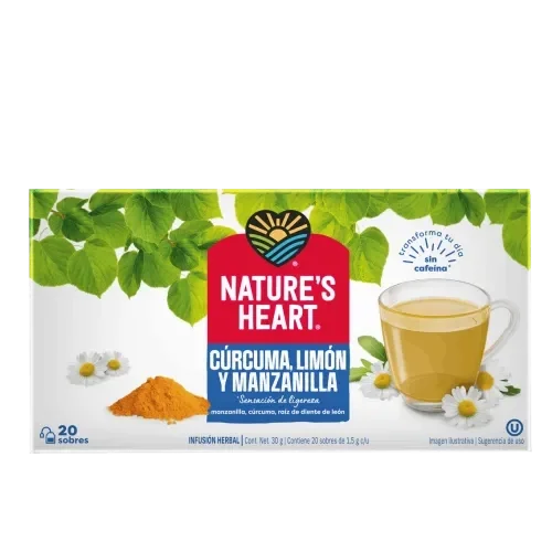 Nature's Heart® Té Cúrcuma Limón y Manzanilla Nature's Heart® Té Cúrcuma Limón y Manzanilla