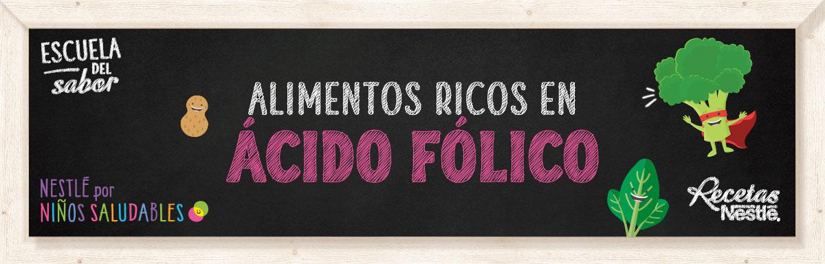 Elige alimentos ricos en ácido fólico.