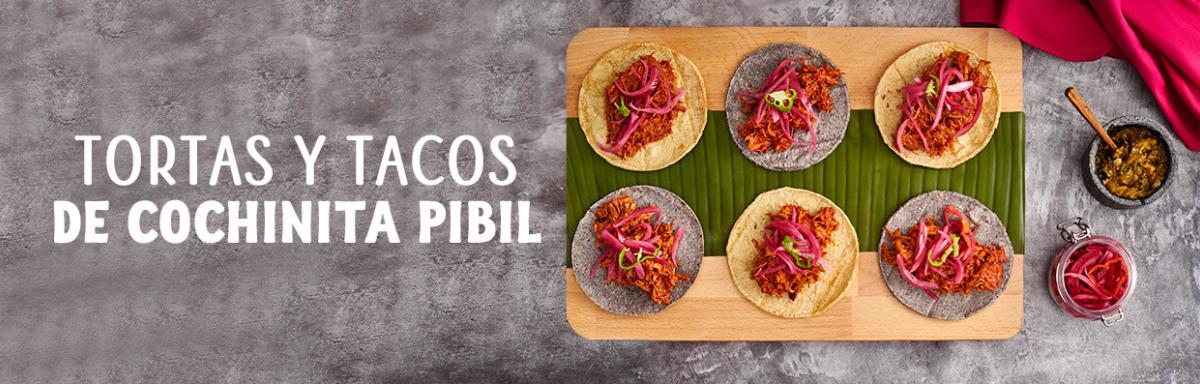 Tortas y tacos de cochinita Pibil 