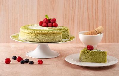 Cheesecake japonés de matcha