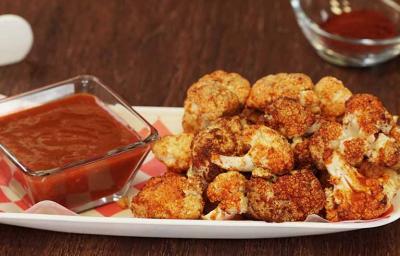 Coliflor al horno con salsa agridulce. Coliflor al horno con salsa agridulce.