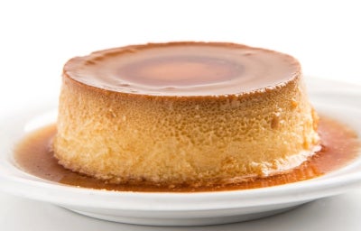 Flan hecho a baño maría.