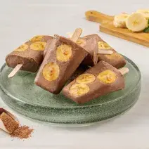 Paletas de chocolate con plátano