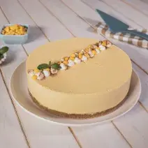 Cheesecake de elote con rompope