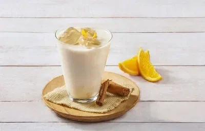 Agua de avena con naranja