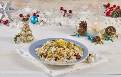 Espagueti con salsa de uvas Espagueti con salsa de uvas