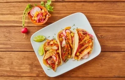 Tacos de pollo pibil Tacos de pollo pibil
