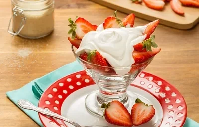 Fresas con crema