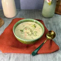 Sopa de Brócoli, Zanahoria y Queso