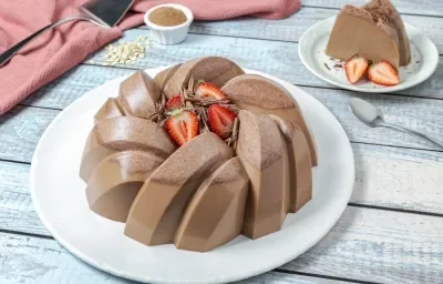 Gelatina de Chocolate con Avena Gelatina de Chocolate con Avena