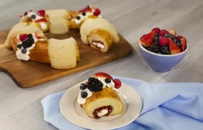 Rosca de queso y mermelada