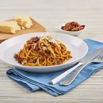 Spaguetti con salsa de 3 chiles