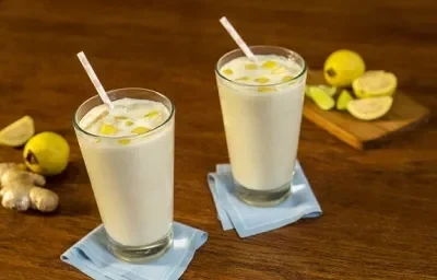 Agua de guayaba, limón y jengibre Agua de guayaba, limón y jengibre