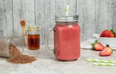Jugo de Fresa y Linaza Jugo de Fresa y Linaza