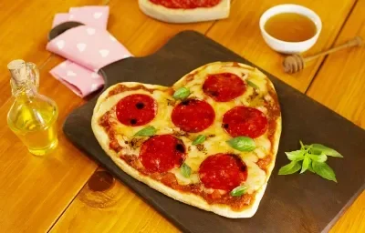 Pizza de corazón