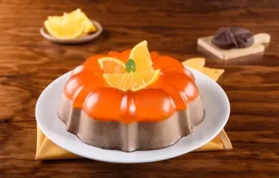 GELATINA de CHOCO NARANJA preparada con Chocolate para Mesa ABUELITA® GELATINA de CHOCO NARANJA preparada con Chocolate para Mesa ABUELITA®