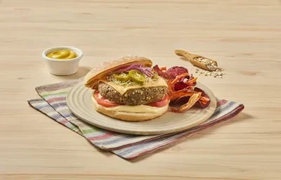 Hamburguesa de lentejas Hamburguesa de lentejas