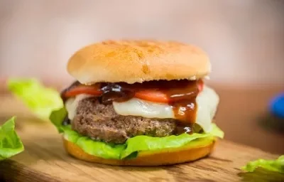 Hamburguesa de poblano Hamburguesa de poblano