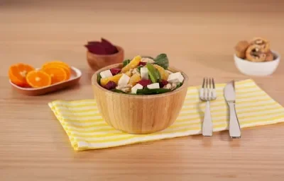 ENSALADA con VINAGRETA de MANDARINA y JENGIBRE