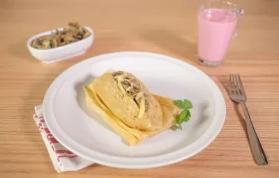 Tamales de hongos con queso Tamales de hongos con queso