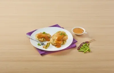 Tortitas de nopales con pollo Tortitas de nopales con pollo