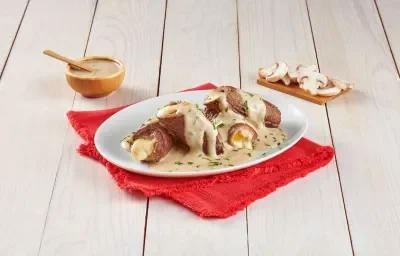 Milanesa en Salsa de Champiñon Milanesa en Salsa de Champiñon