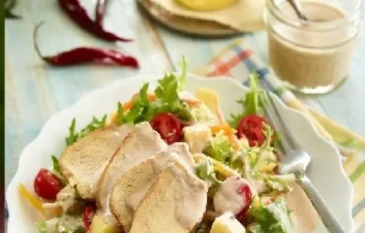 Ensalada con aderezo de ajonjolí Ensalada con aderezo de ajonjolí