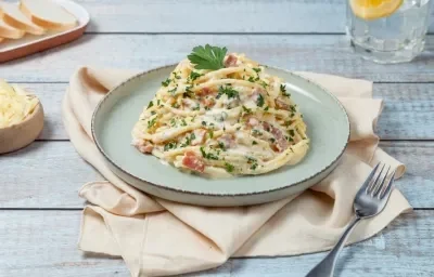 Pasta Estilo Carbonara Pasta Estilo Carbonara
