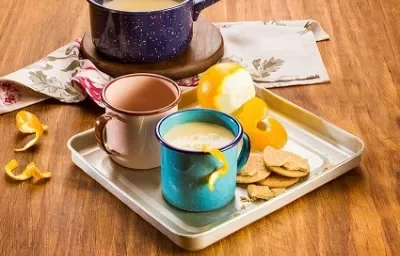 atole de galletas de naranja