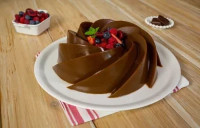 Gelatina de chocolate amargo Gelatina de chocolate amargo
