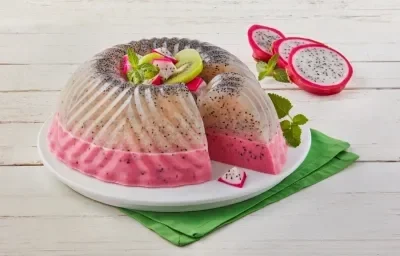 Gelatina de pitahaya Gelatina de pitahaya