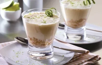 postre frío de limón